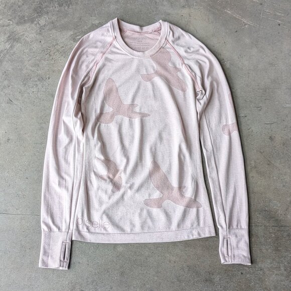 Oiselle Flyte Long Sleeve Top Pastel Mauve Pink extra small - Picture 1 of 7